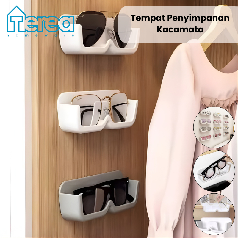 TEREA Rak Tempat Kacamata Gantung Dinding Rak Display Kacamata / Kotak Penyimpanan Kacamata