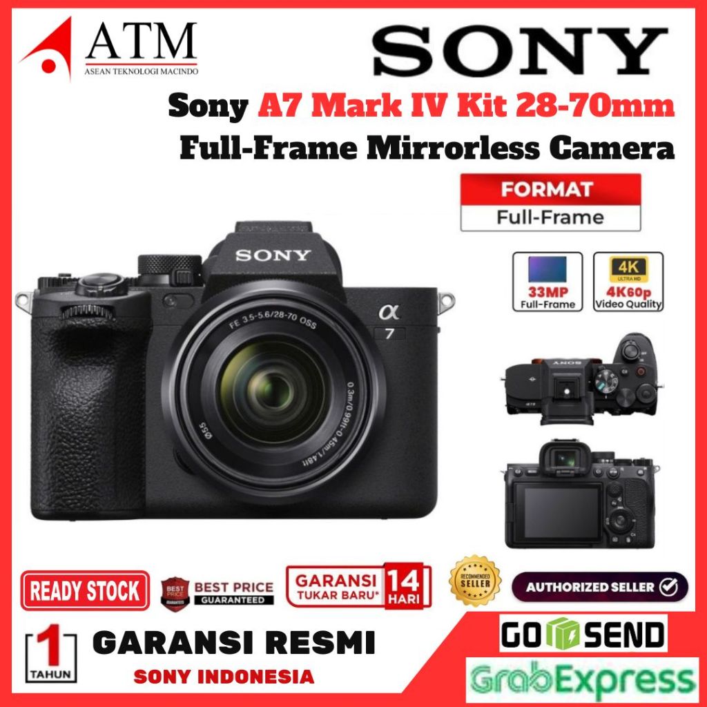 Sony A7IV kit 28-70mm Sony Alpha A7 IV FE 28-70 OSS Sony A7M4 Garansi Resmi