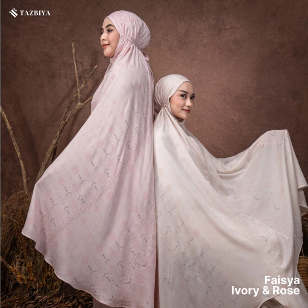 ORIGINAL 100% [NEW] TAZBIYA MUKENA FAISYA SERIES | Mukena Rayon Dewasa Motif | Mukena Rayon Jumbo