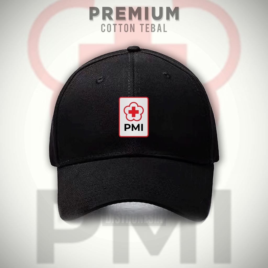 Topi PMI Palang Merah Indonesia Premium Cotton Tebal Caps PMR Remaja Dewasa