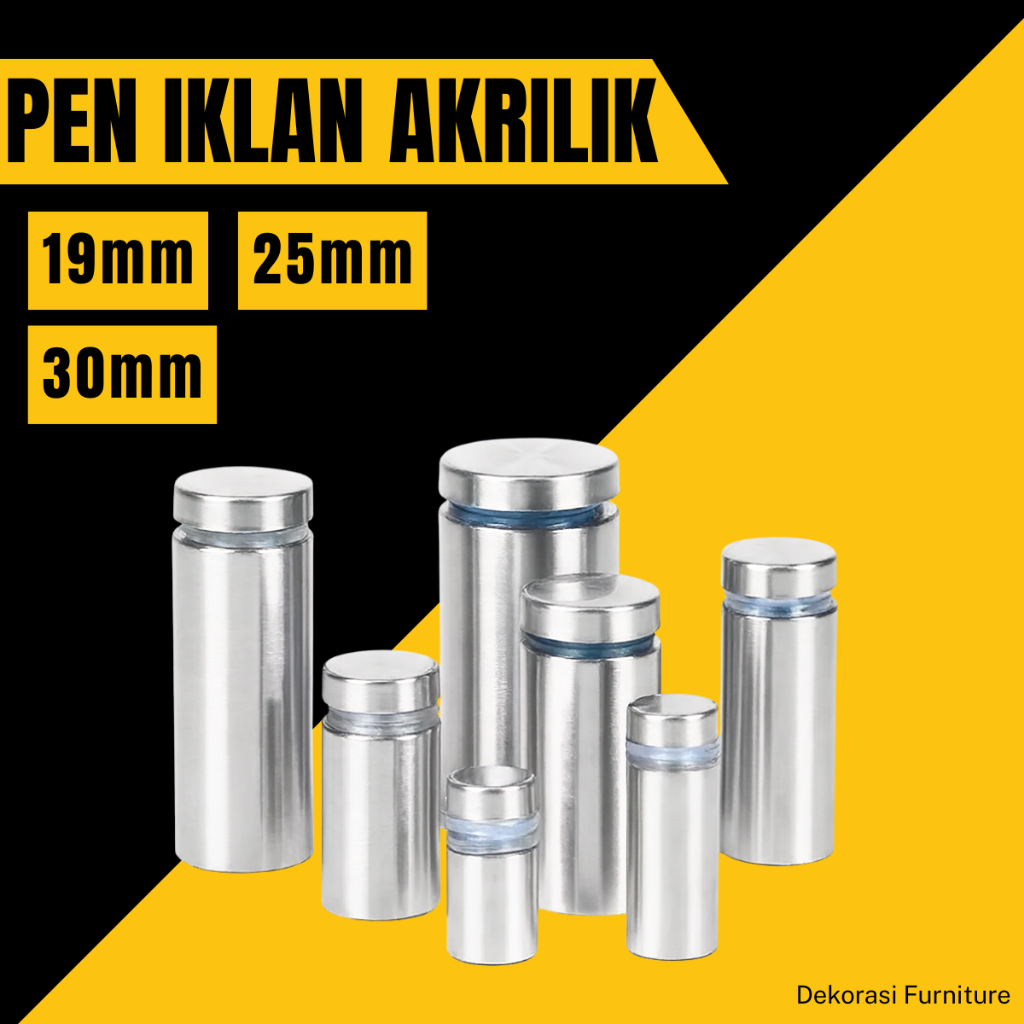 Pen Iklan Baut Akrilik Bahan Stainless Steel