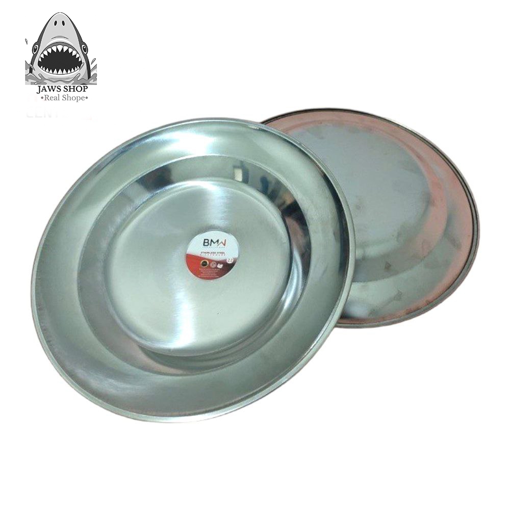 Sentra Living 12 Pcs Piring Bmw Piring Makan Stainless 1 Lusin 20 Cm