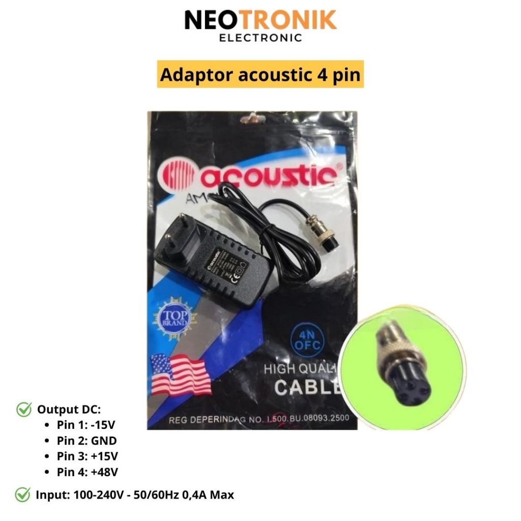 Adaptor acoustic 4 pin