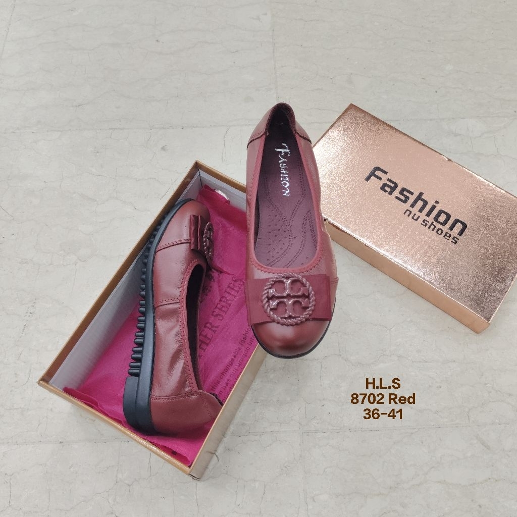 GRADE A / 8702 / SEPATU WANITA / KULIT SAPI / FLATSHOES / IMPORT