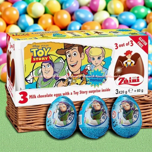 Zaini Toys Story Coklat Disney Milk Chocolate Eggs Surprise Coklat Telur Telor Toy Story Toi Stories