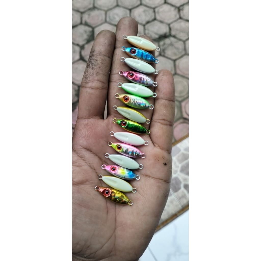 micro jig 5gram sebelah foil sebelah full GID metal jig casting