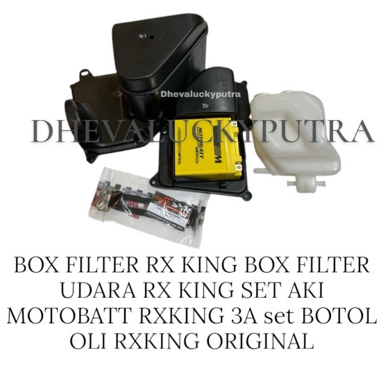 BOX FILTER RX KING BOX FILTER UDARA RX KING SET AKI MOTOBATT RXKING 3A set BOTOL OLI RXKING ORIGINAL