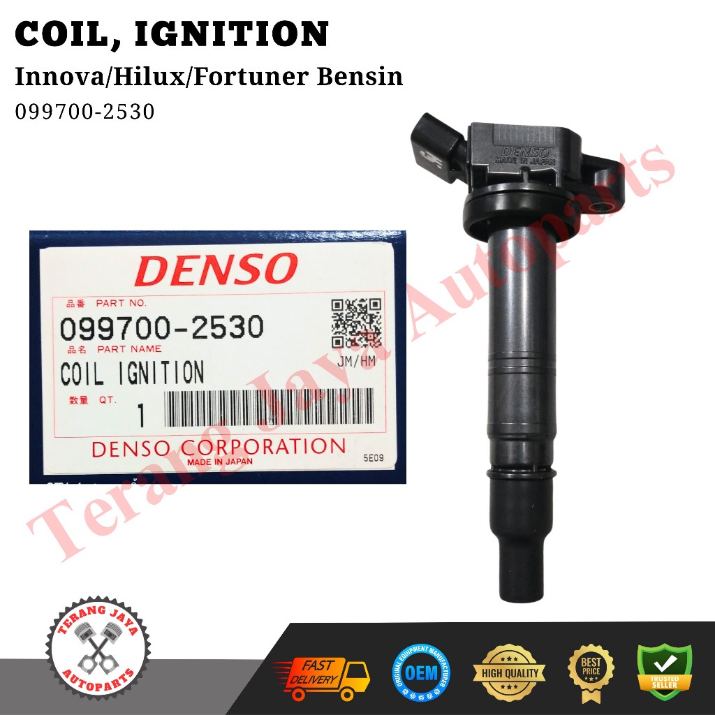 Denso Coil, Ignition Innova/Hilux/Fortuner Bensin 099700-2530 ASLI