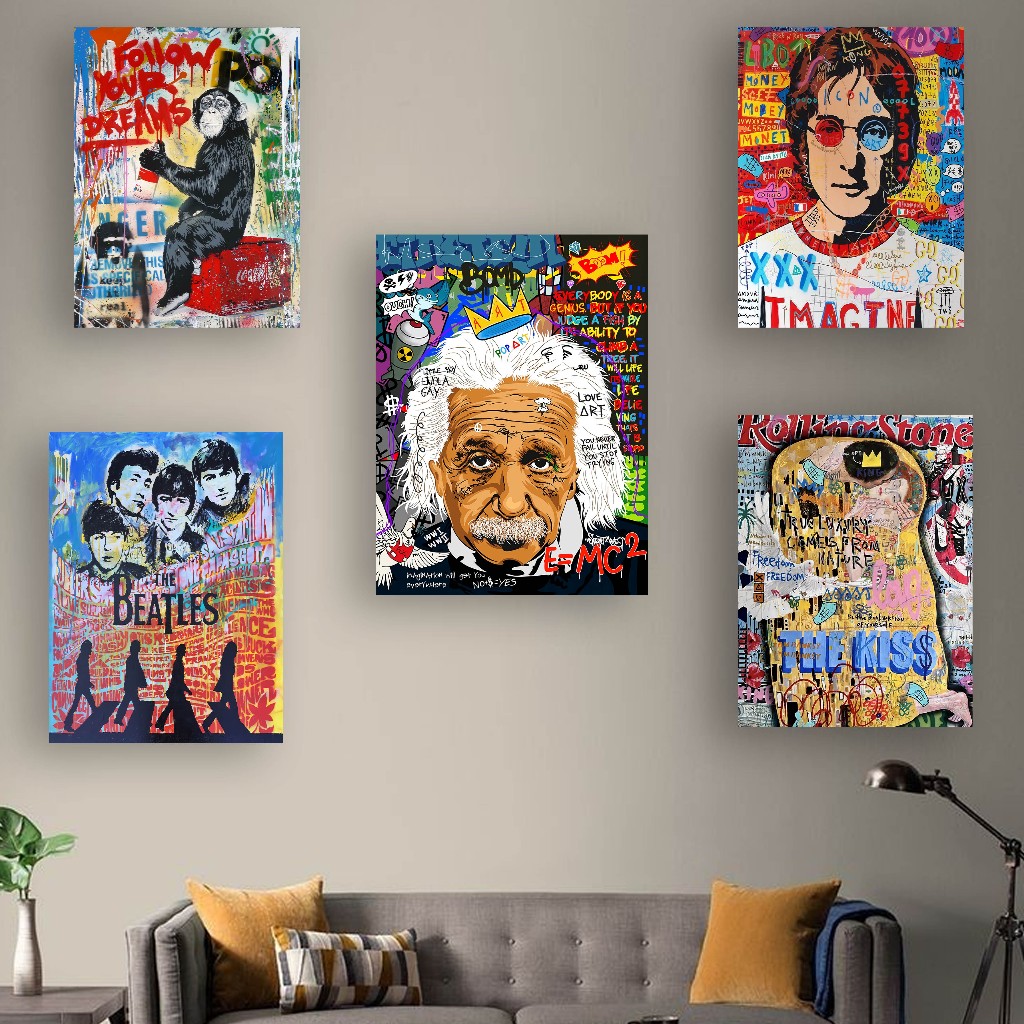 Hiasan dinding kamar Poster kayu retro Mozaik ruangan vintage - Pajangan |