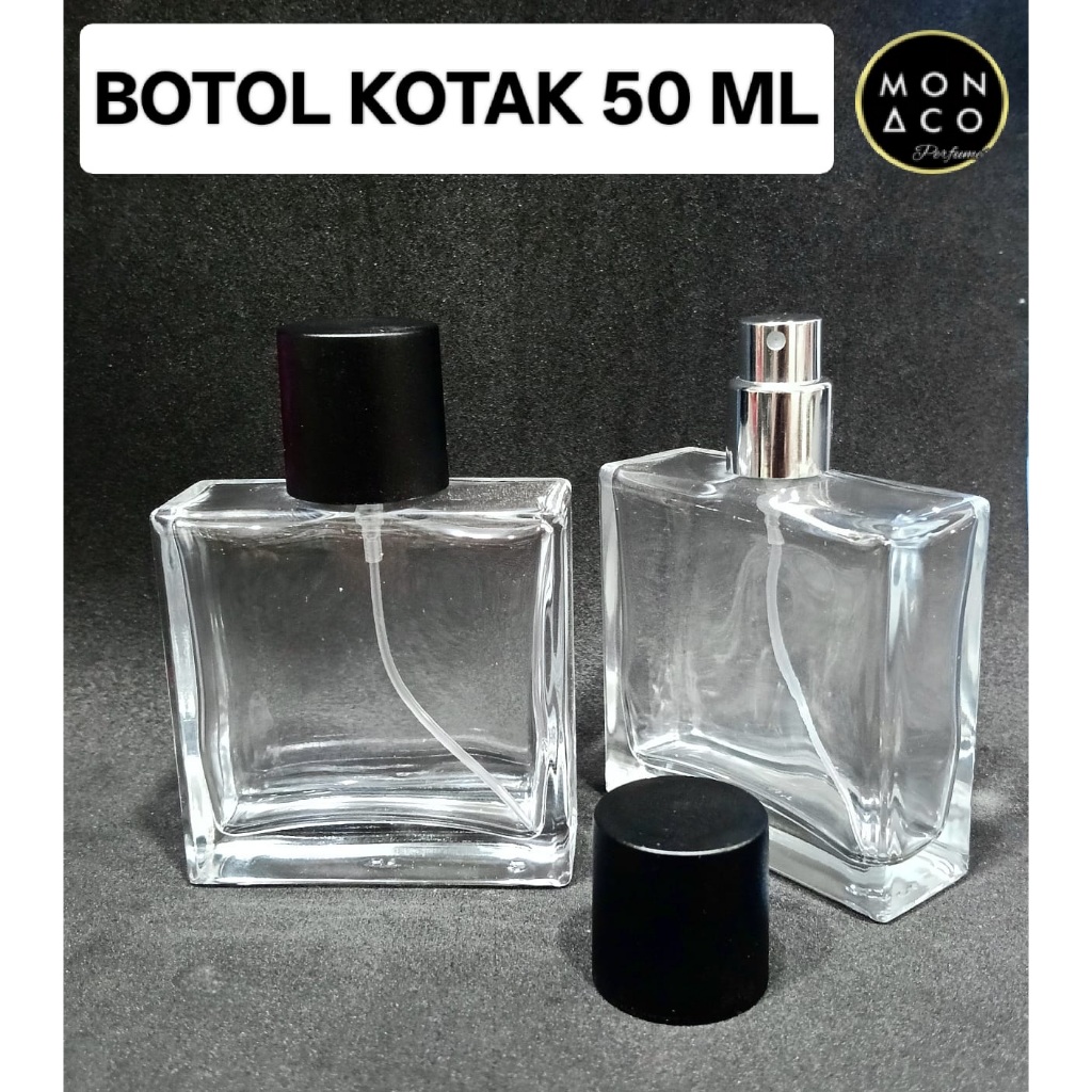 BOTOL KOTAK - 50 ML BLACK ( ULIR / DRAT )