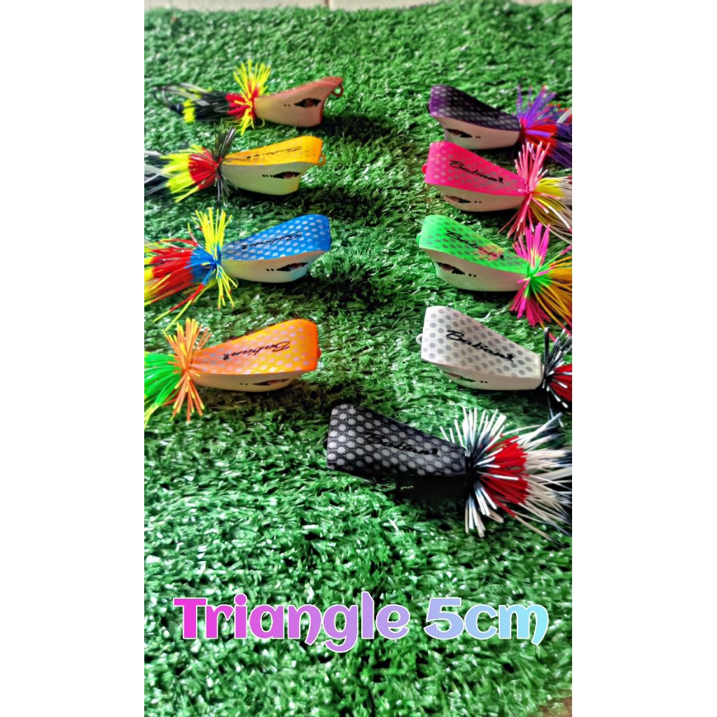 Jump frog triangle 5cm umpan gabus Toman