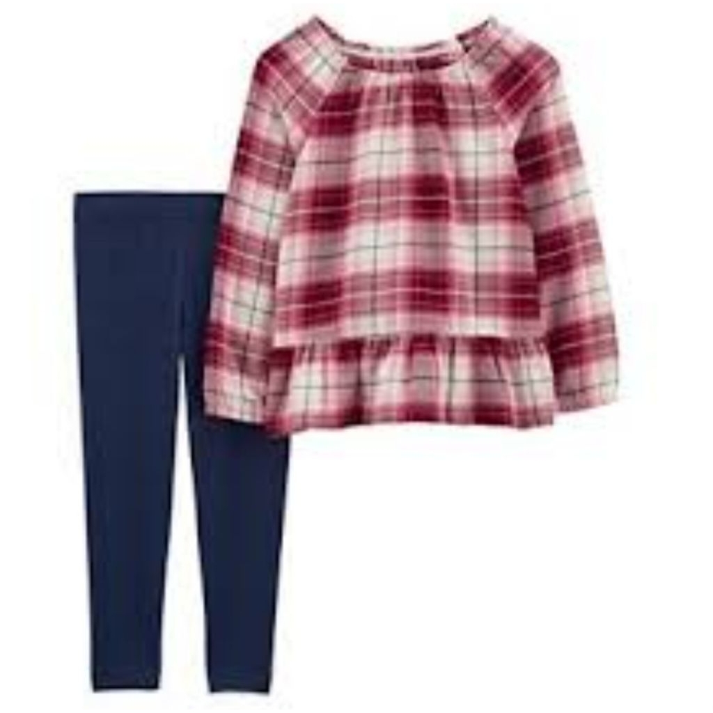 (NEW) Set Girls Carters Plaid Original / Set Carters Original / Set Baby