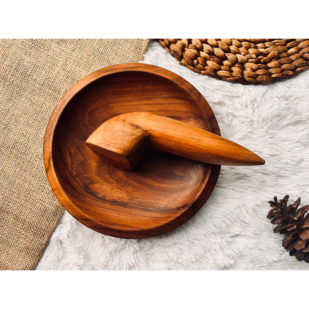 Cobek kayu jati/ulegan kayu jati