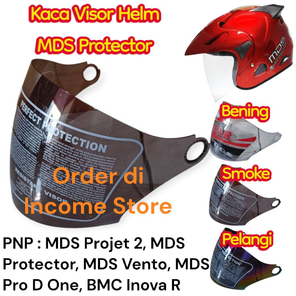 Kaca Visor Helm MDS Protector Kaca MDS Protektor Kaca Helm MDS Projet 2 Visor