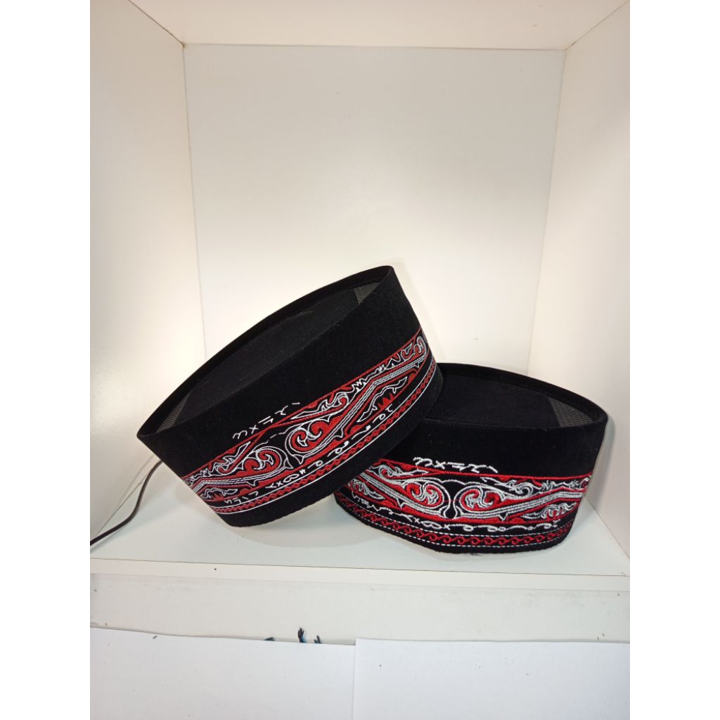 PECI SONGKOK KOPIAH topi  BATIK BATAK PECI GORGA BATAK MOTIF SABLON