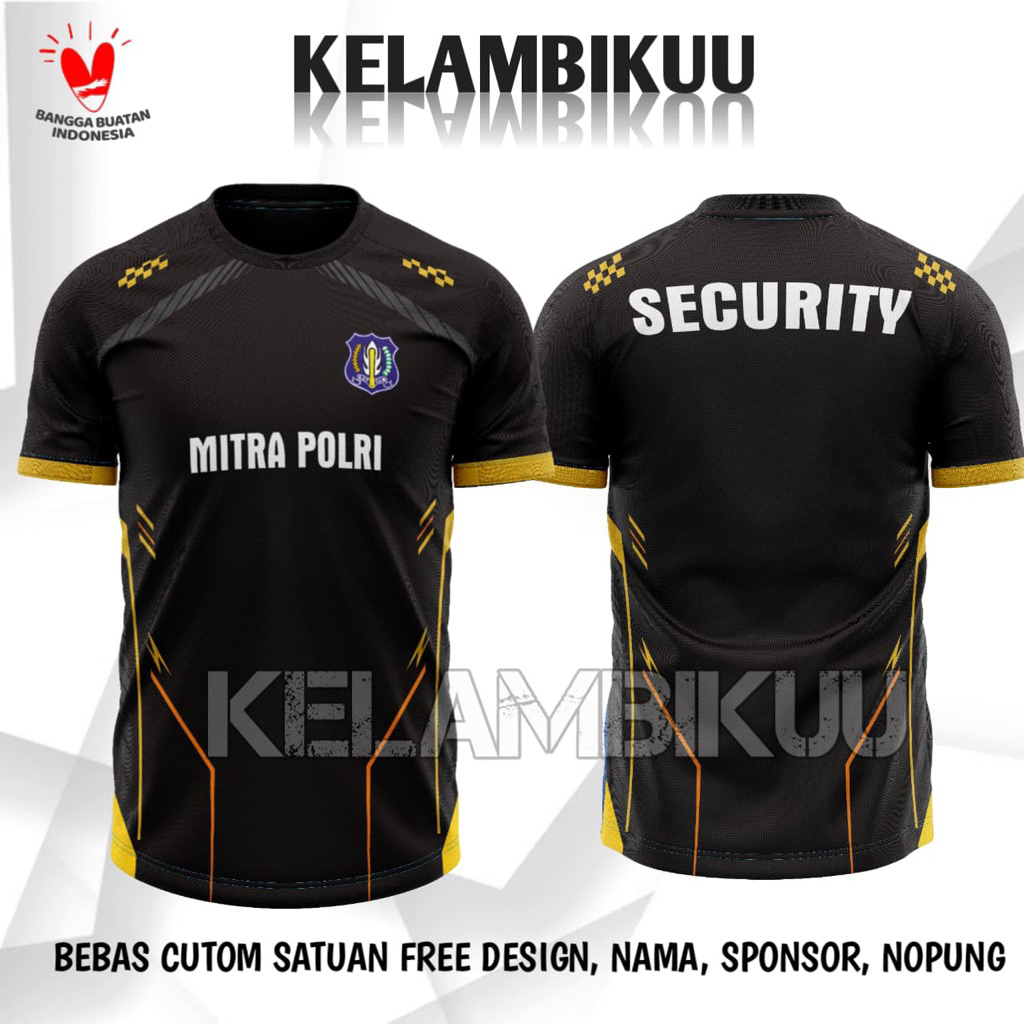 kaos jersey security satpam/baju kaos satpam murah/kaos jersey satpam security custom