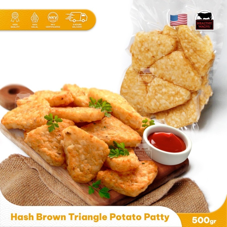 Mccain Hash Brown Triangle Potato Kentang Segitiga Import 500gr