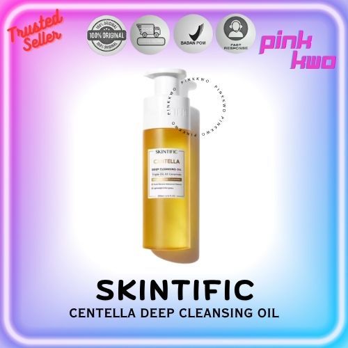 SKINTIFIC - CENTELLA DEEP CLEANSING OIL ( 200 ml ) - Pembersih Wajah Oil Cleanser Hapus Makeup