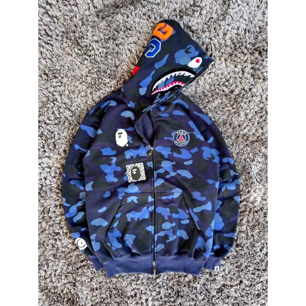 HOODIE FULLZIPPER DOUBLE BAPE NAVY PSG CMO