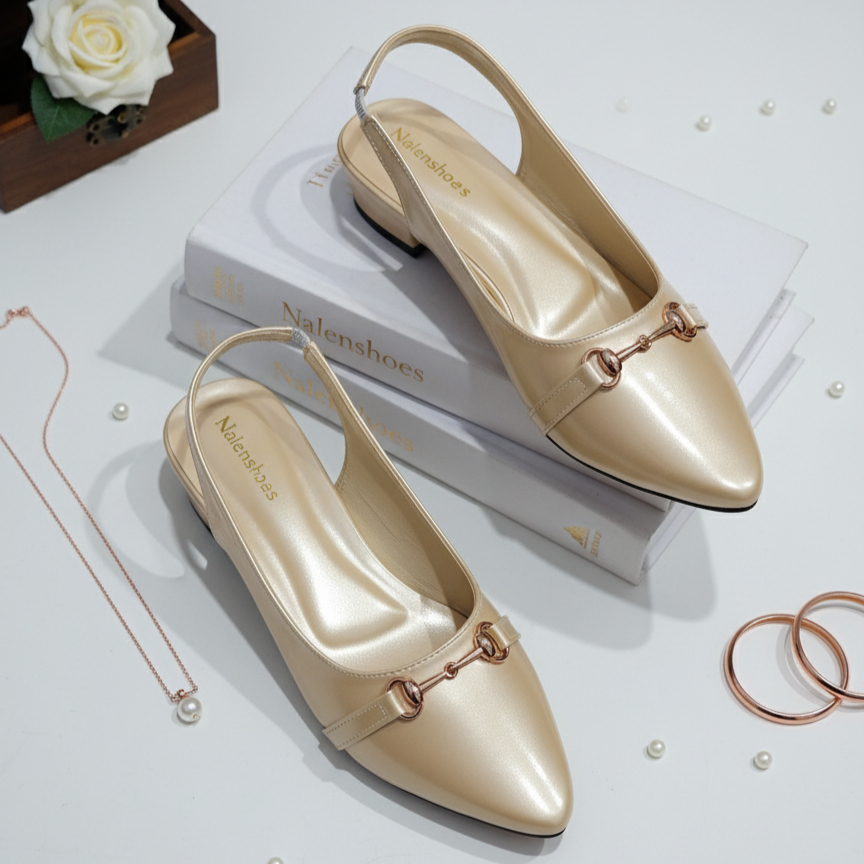 Nalenshoes Sandal Heels Wanita Hak Tahu 3 Cm Nyaman Elegan Untuk Kerja Dan Pesta