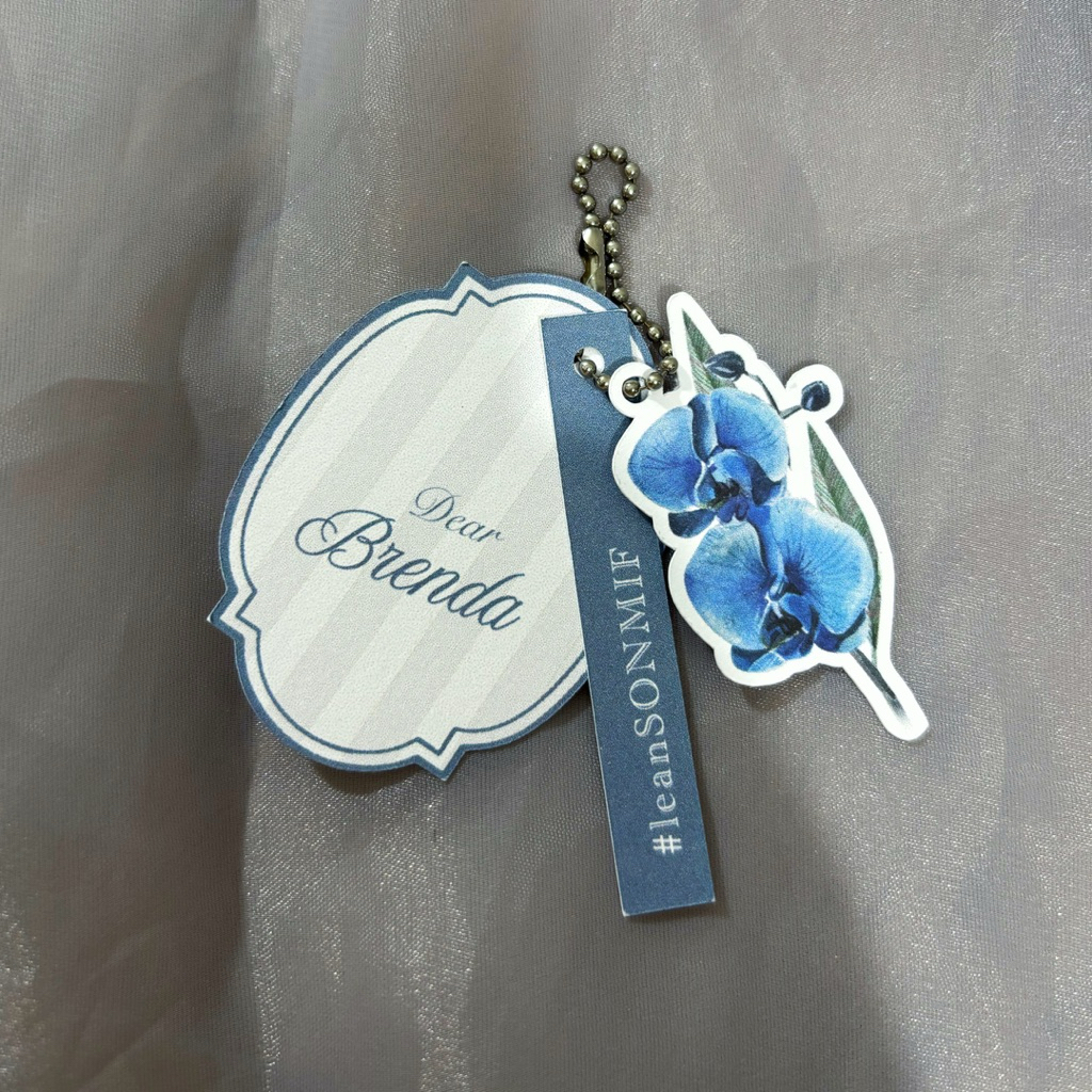 Bridesmaid Proposal Card & Hangtag - Grayish Blue Orchid - Custom per nama