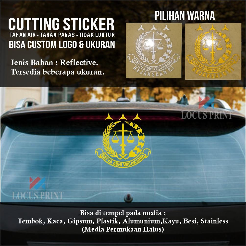 Cutting Sticker Stiker Kejaksaan Republik indonesia  KEJARI KEJAGUNG