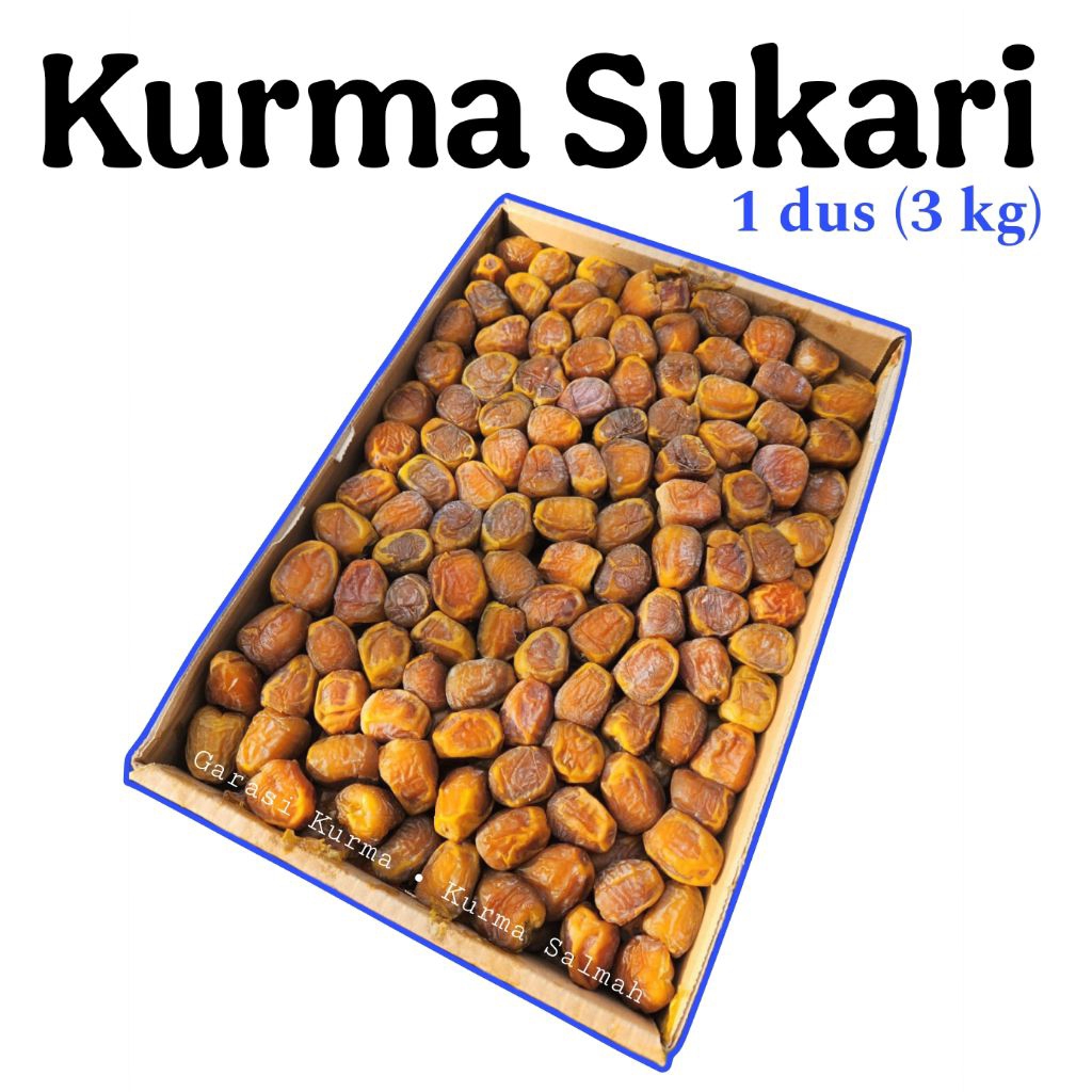 KURMA SUKARI 3KG PREMIUM - Kurma Sukari Kurma Oleh-Oleh Haji Umroh Kurma Sukari dus / Kurma Sukari