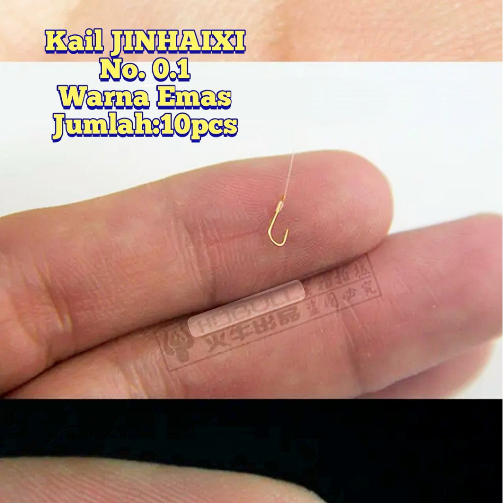 RF00115 kail mini 0.1 JINHAIXI warna emas kepala flat kail kecil pancing wader putihan tawes uceng d