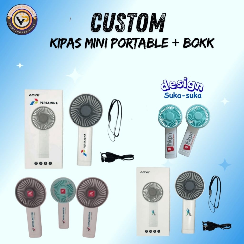 kipas mini portable costum/kipas mini souvenir/kipas mini costum+ bok