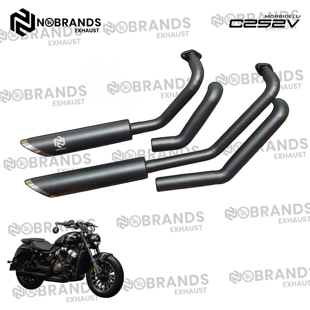 knalpot morbidelli c252v tipe gemelo - full system kanan kiri