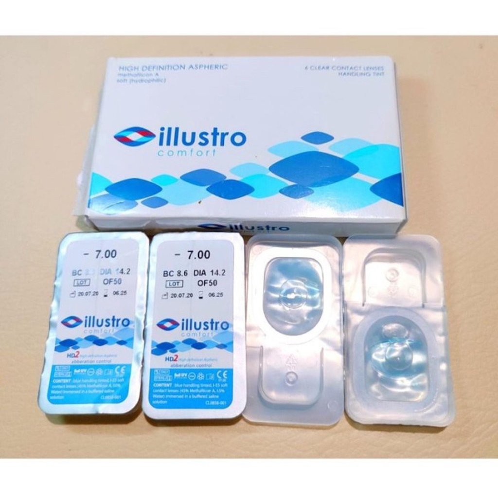 ILLUSTRO COMFORT LENSA KONTAK / SOFTLENS BENING ILLUSTRO COMFORT 6PCS