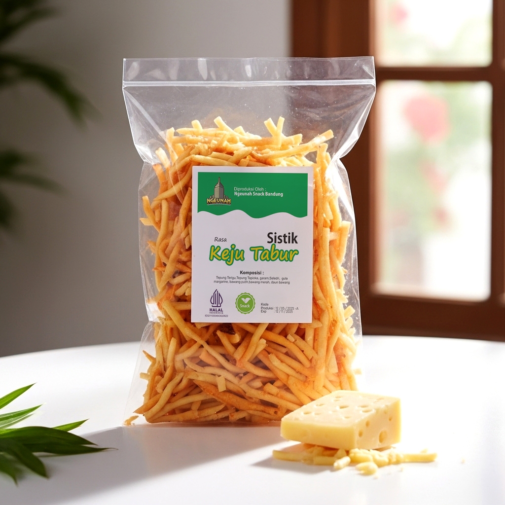 Stik Bawang 1kg Rasa Keju Tabur Renyah Gurih - Sistik Ngeunah Snack