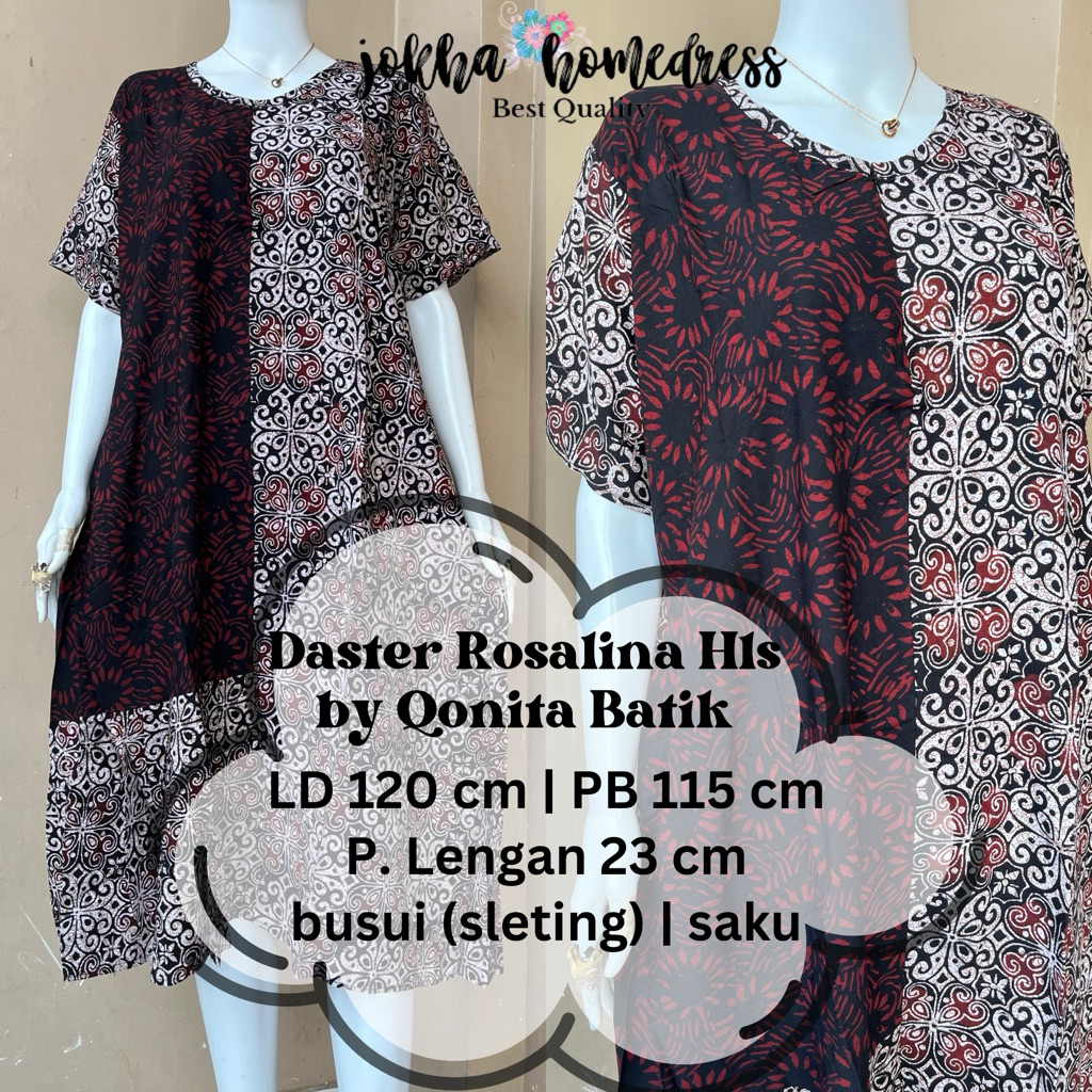 (Ld 120) Daster Rosalina Hls by Qonita Batik Pekalongan ORI 100%