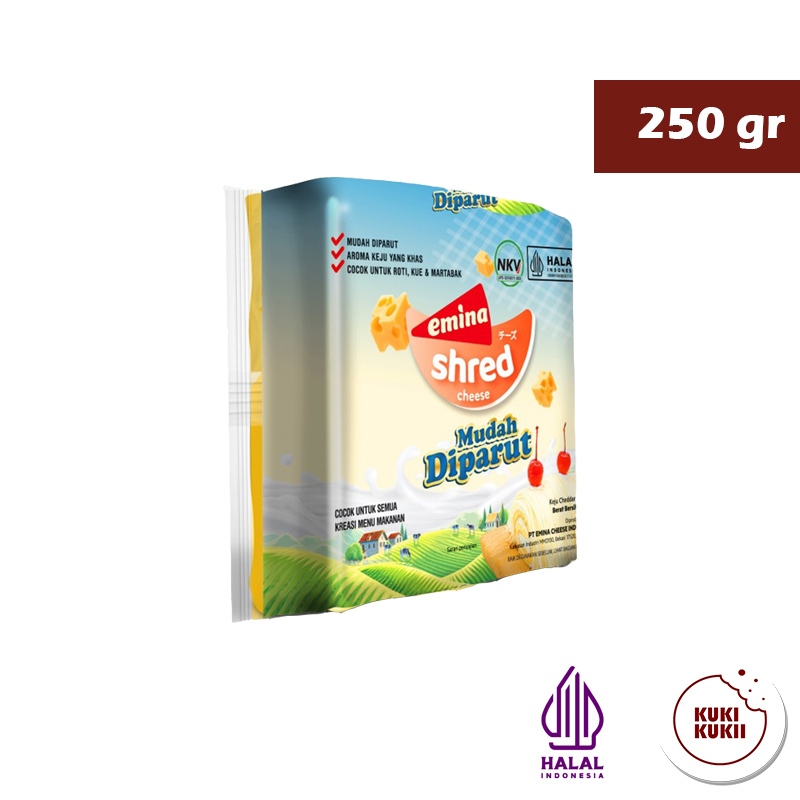 Keju Emina 250gr || Emina Shred Cheddar 250gr