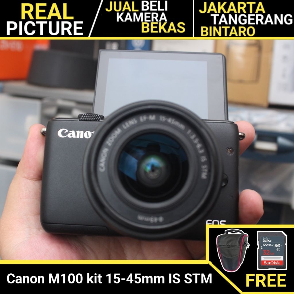 Canon M10 kit 15-45mm IS STM BEKAS