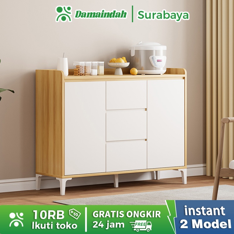 Damaindah Lemari Piring/Lemari Dapur/Lemari Makan dengan Pintu/Lemari Dapur kayu/Bufet Lemari penyim