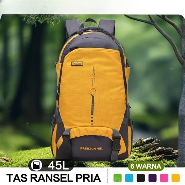 Eiger Adventure - Tas Ransel Pria 45L Backpack Cowok Anti Air Hiking Tas Punggung Sekolah Untuk