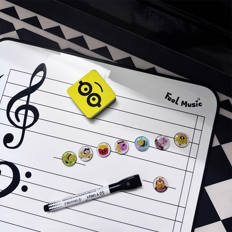 Papan Tulis Magnetik untuk Musik - Alat Pembelajaran Musik Interaktif dengan Aksesori untuk Penganta