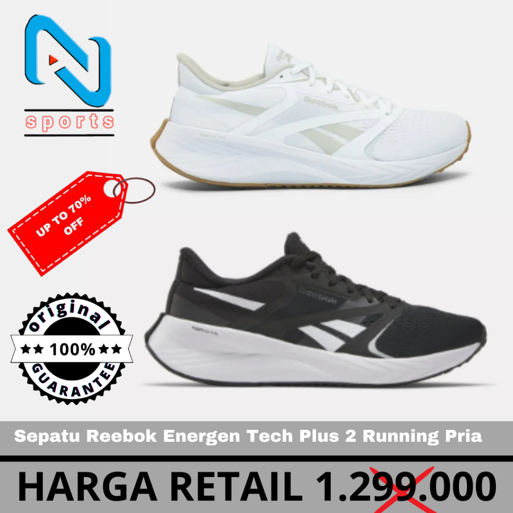 Sepatu Reebok Energen Tech Plus 2 Running Pria 100201565 Original 100%