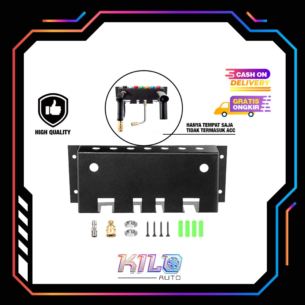 TE2P AUTO WMR805  Bracket Wall Panel Aksesoris Jet Cleaner Quick Release Adaptor 1/4" Male & Female 