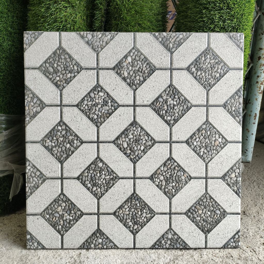 keramik 50x50 motif wajik batu alam (kasar) / keramik lantai/ keramik carpot/ keramik taman/ keramik