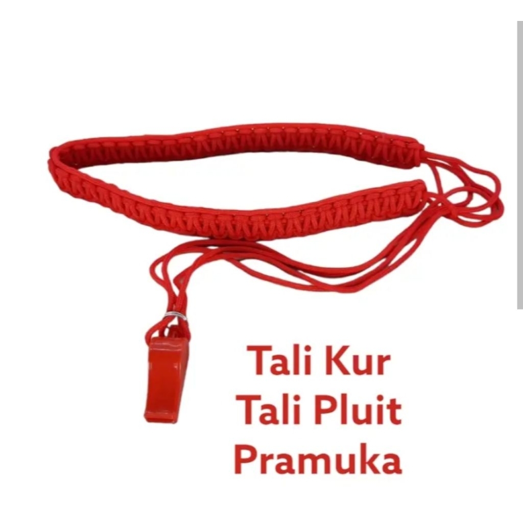 Tali kur merah Pramuka + Pluit merah
