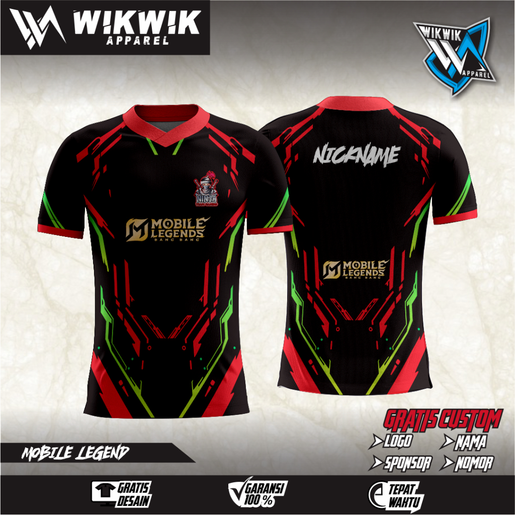 Jersey Mobile Lagend | Jersey Esport Gaming Custom Nickname