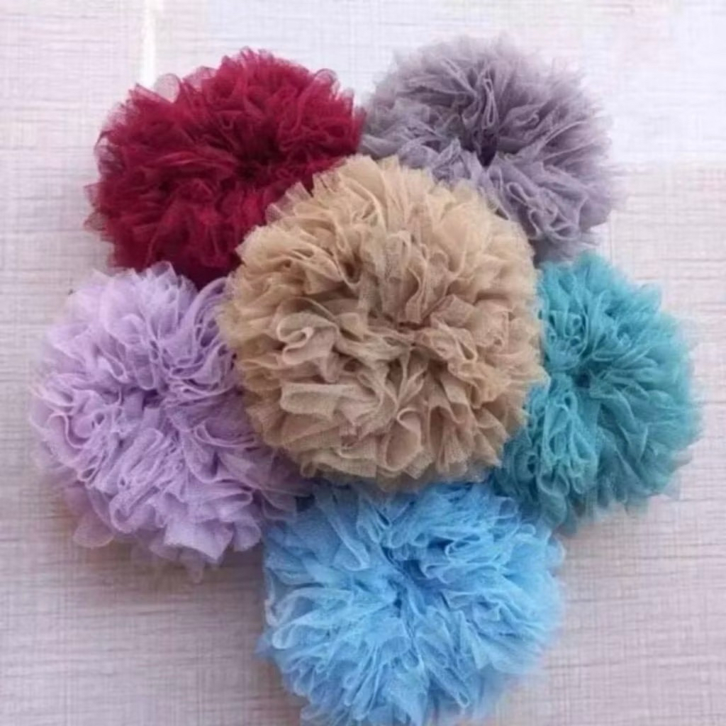 Ikat Tile Scrunchie Rambut Jumbo Premium