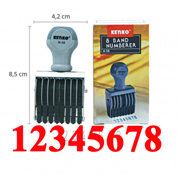 Stempel Angka KENKO N-38/8 DIGIT / Stempel 8 Digit