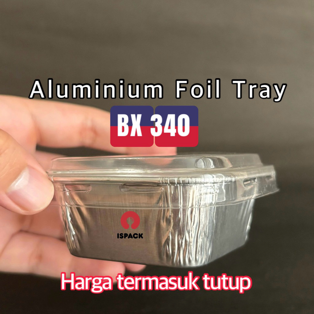 Aluminium Tray BX-340 termasuk tutup / Alu Tray BX340 termasuk tutup