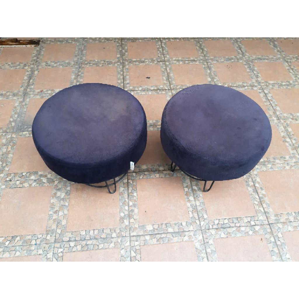 Stool bulat kaki besi (second)