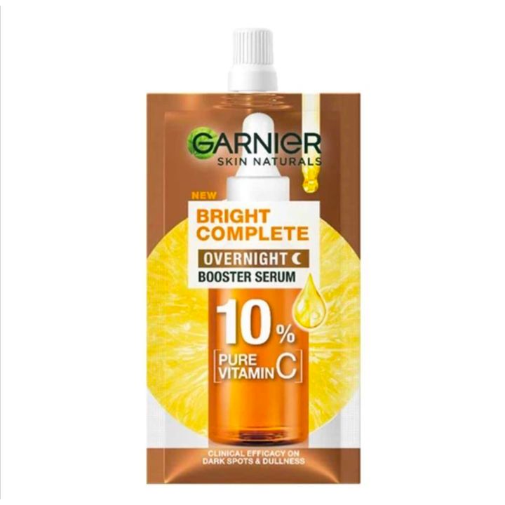 Garnier Bright Complete Overnight Vitamin C Serum 7,5 ML - Serum Malem Vitamin C Mencerahkan