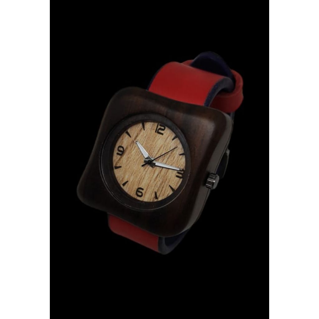 jam tangan kayu/jam tangan kayu model daun/jam tangan kayu unisex