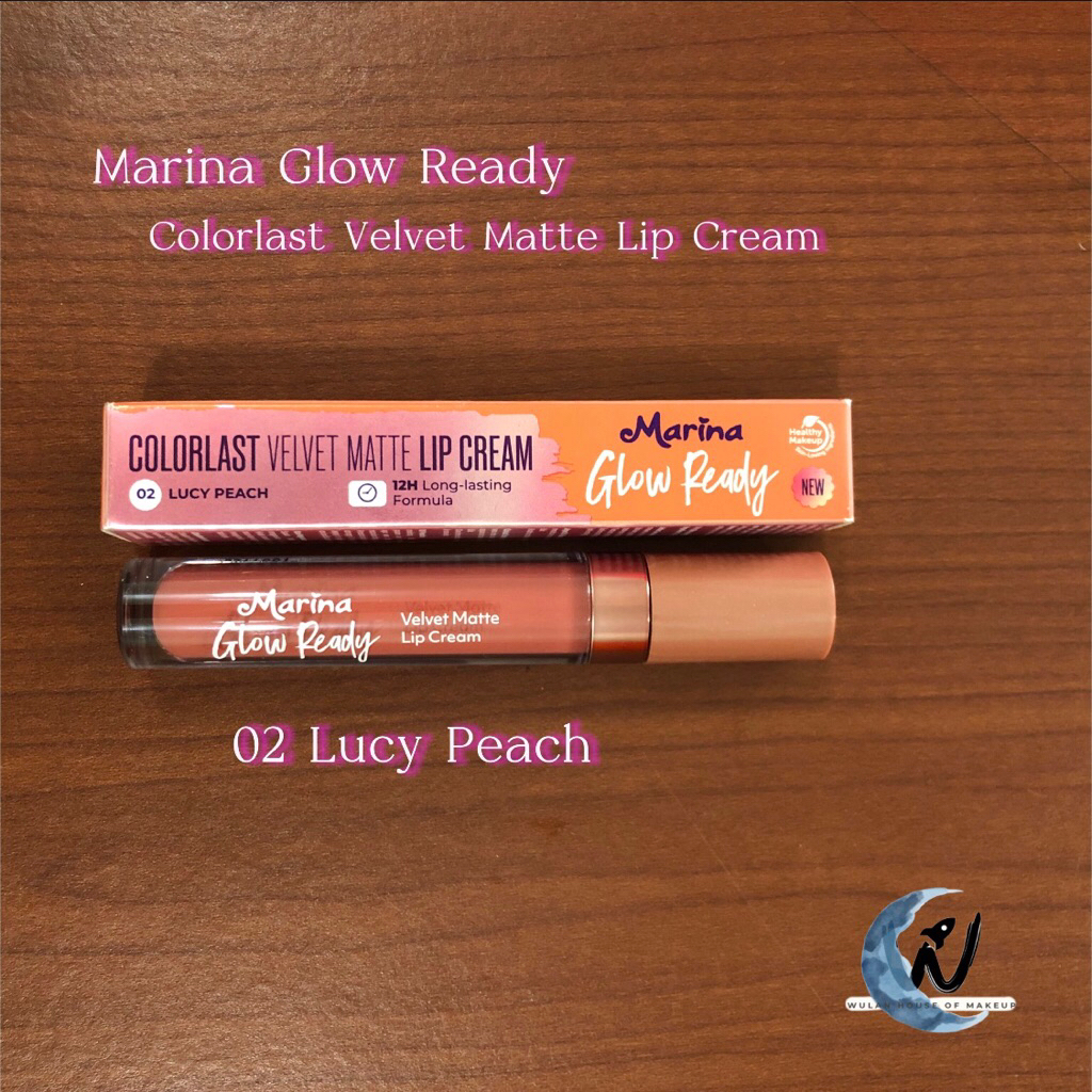 MARINA Glow Ready Colorlast Velvet Matte Lip Cream | Lipstik Tahan Lama & Lembut di bi